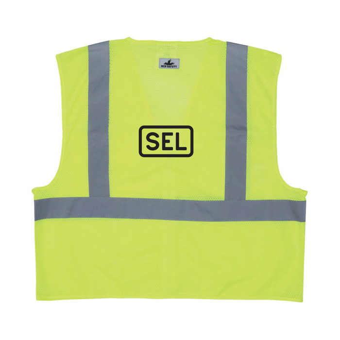 MCR Reflective Lime Safety Vest. ANSI Type R Class